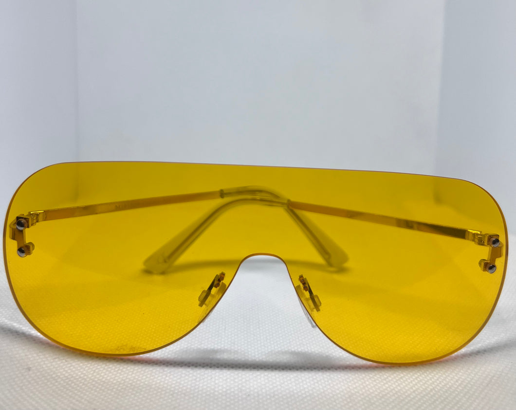 Oversize Aviators- Yellow